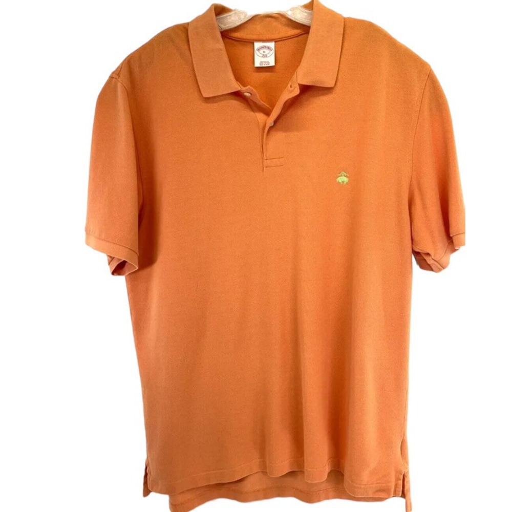 Brooks Brothers 346 Mens Sz XL Cotton Knit Orange Golf Polo Shirt (S33) EUC